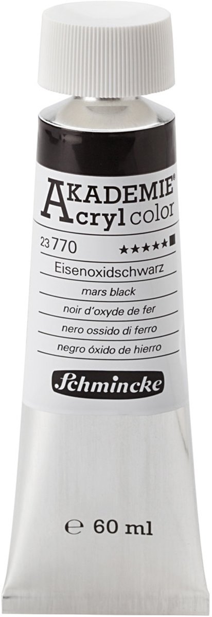 Schmincke AKADEMIE® Acryl color , mars black (770), opaque, , 60ml [HOB-319700]